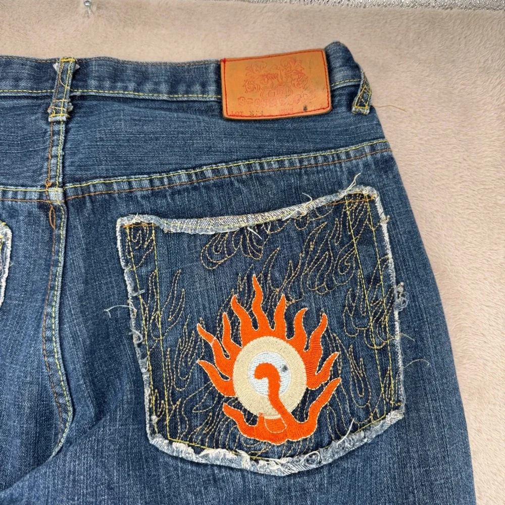 Vintage Y2K‎ Stone Touch Jeans Mens 36x32 Preowned Blue Denim Raw Hem Streetwear